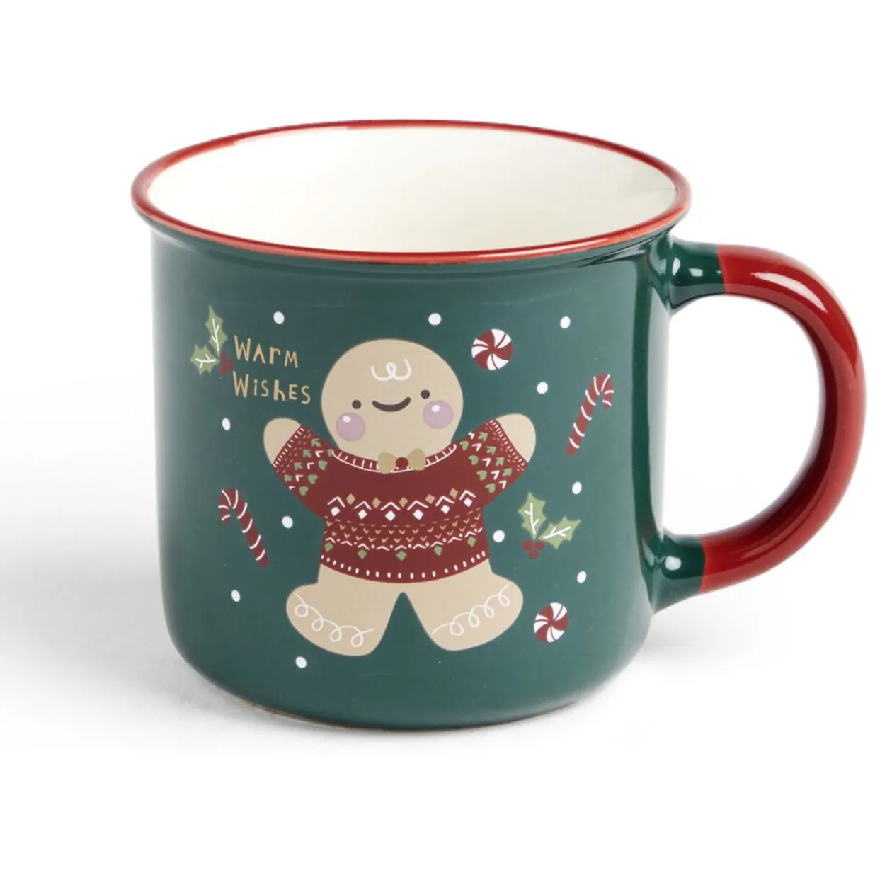 Lot de 4 mugs en céramique décor Noël 365ml