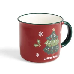 Lot de 4 mugs en céramique décor Noël 365ml