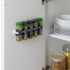 Lot de 2 porte-épices adhésifs support de rangement pour bocal