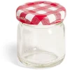 Lot de 6 pots à confiture acier et verre Ø4,5xH4,6cm