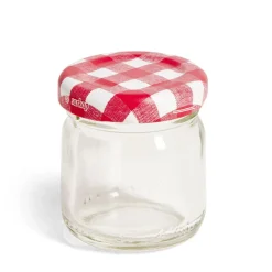 Lot de 6 pots à confiture acier et verre Ø4,5xH4,6cm