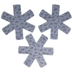 Lot de 3 protège-poêles Ø38cm polyester noir ou gris