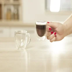 Lot de 2 tasses double paroi 80ml