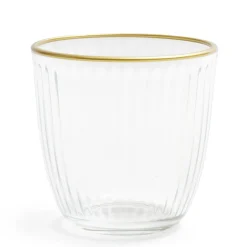 Lot de 3 verres bas 29,5cl avec bord doré