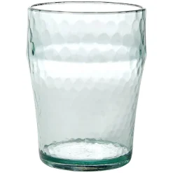 Lot de 4 verres bas en plastique effet martelé