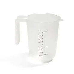 Lot de 3 verres mesureur 250/500/1000ml plastique blanc transparent