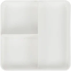 Lunch box 2 niveaux plastique gris 95cl