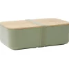 Lunchbox en plastique avec couvercle bambou +sangle silicone 900 ml