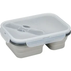 Lunchbox rétractable 2 compartiments avec couvercle 3 coloris