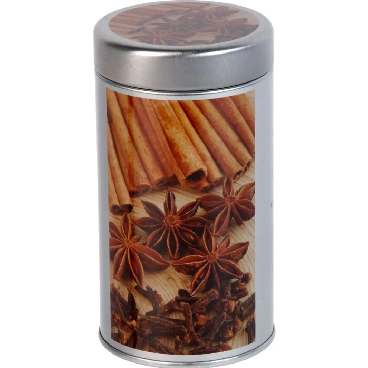 Mini boîte en métal décor épices