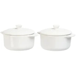 Mini cocotte céramique blanc x2