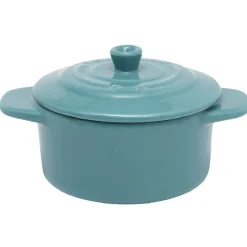 Mini cocotte ronde bleu turquoise