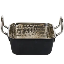 Mini plat à four carré noir ou cuivre effet martelé