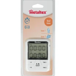 Minuteur double Metaltex digital aimanté avec support 24 H