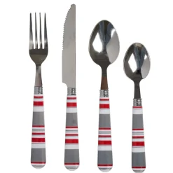 Ménagère 24 pièces à rayures bayadère