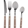 Ménagère 16 pièces inox manche plastique taupe