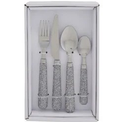 Ménagère 24 pièces paillettes argenté