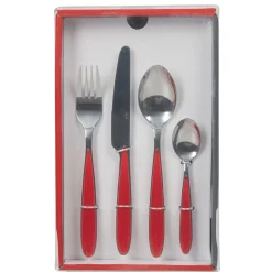 Ménagère 24 pièces rouge