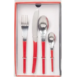 Ménagère 16 pièces rouge