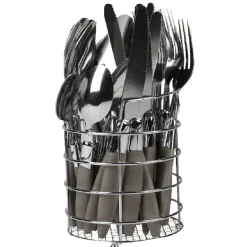 Ménagère 24 pièces taupe