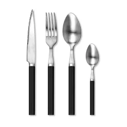 Ménagère Laguiole Cottage 16pcs inox manche noir