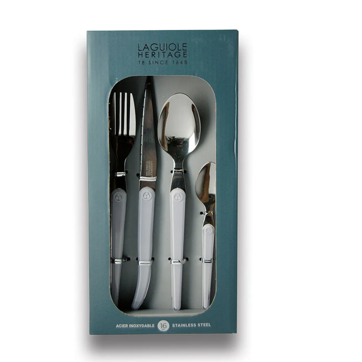 Ménagère Laguiole Evolution 16 pièces blanc