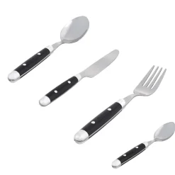 Ménagère noir et argent Bastille 24 pièces