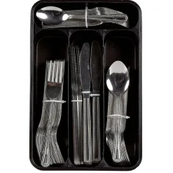 Ménagère XXL inox 100 pièces avec range couverts plastique