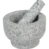 Mortier avec pilon granite gris