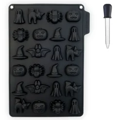 Moule à bonbons et pipette Halloween noir