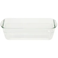 Moule à cake en verre avec couvercle gris