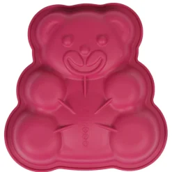 Moule carré silicone forme nounours rose