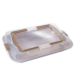 Moule rectangulaire anti adhérent avec couvercle de transport