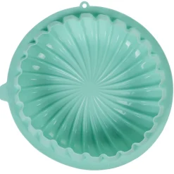 Moule rond strié 3D silicone vert