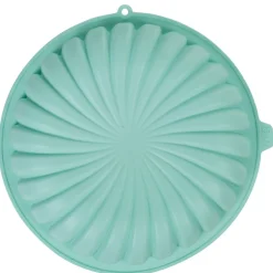 Moule rond strié 3D silicone vert
