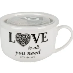 Mug à soupe et son couvercle