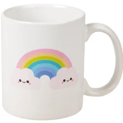 Mug blanc motif arc-en-ciel