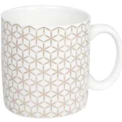 Mug blanc motifs étoiles dorées