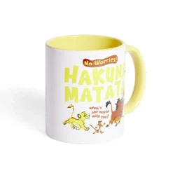 Mug Disney Le Roi Lion Hakuna Matata blanc et jaune 315ml
