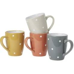 Mug en céramique déco pois coloré x4