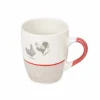Mug en porcelaine esprit campagne motif poule 33 cl