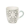 Mug en porcelaine motif Carreau de ciment gris 33 cl