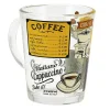 Mug en verre 31 cl transparent motif Menu Café