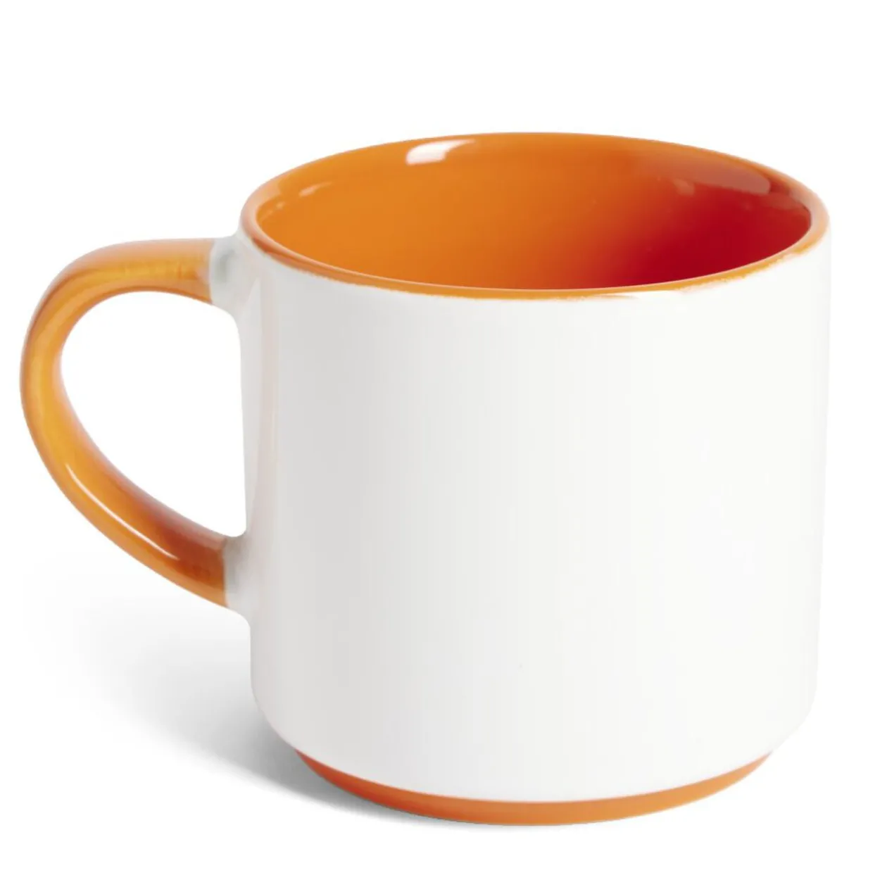 Mug grès bicolore 450mL Ø8,5xH8cm
