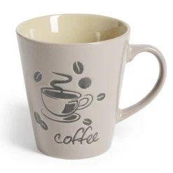 Mug grès 600mL Ø9xH10cm - 4 coloris