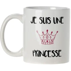 Mug imprimé humour licorne ou princesse