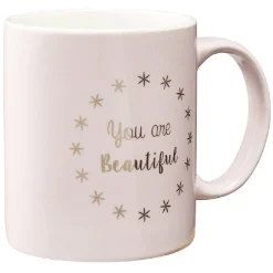 Mug inscription You are beautiful rose doré