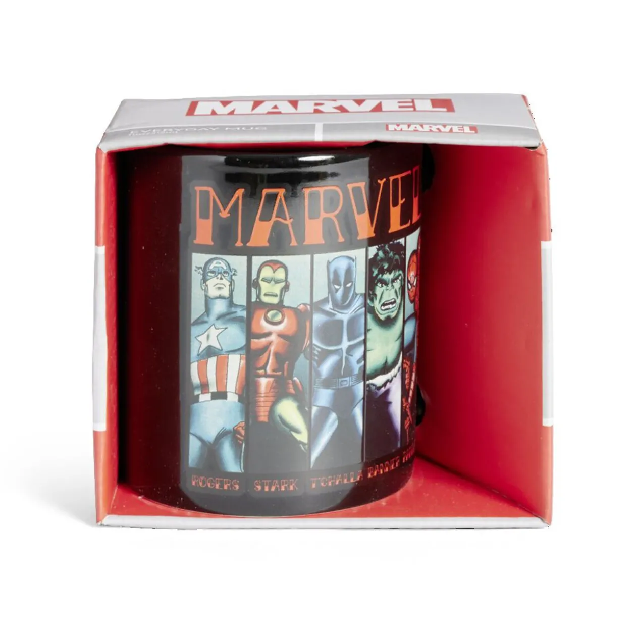 Mug Marvel personnages emblématiques noir et rouge 315ml