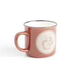 Mug motif écureuil en faïence marron 320ml