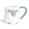 Mug mouton dolomite blanc et gris Ø10xH10cm